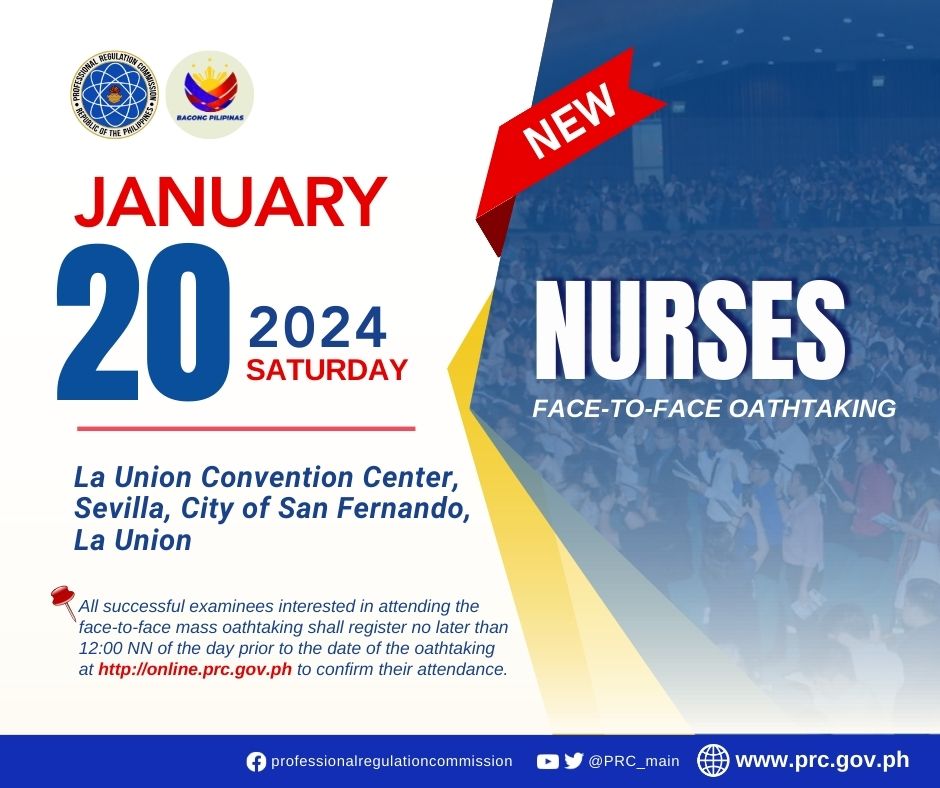 FacetoFace Oathtaking of the New Nurses Professional Regulation